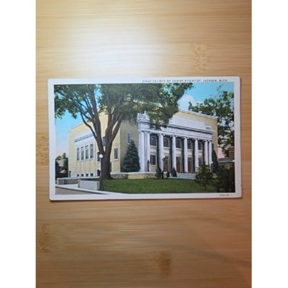 First Church of Christ Scientist Jackson Michigan Vintage Postcard 4362-29